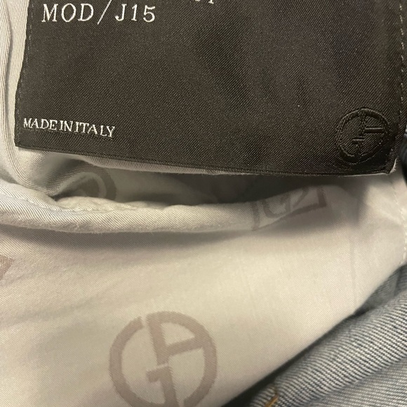 **SOLD** Giorgio Armani Five Pocket Sli Fit Jeans Light Blue - Picture 9 of 15